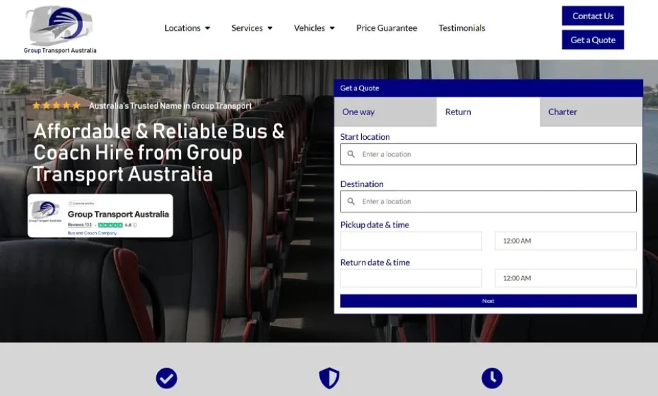 Group Transport Australia website