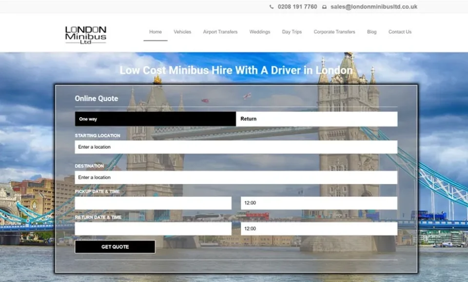 London Minibus Ltd website